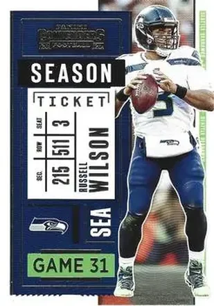 2020 Panini Contenders #20 - Russell Wilson - Seattle Seahawks