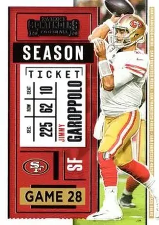 2020 Panini Contenders #24 - Jimmy Garoppolo - San Francisco 49ers