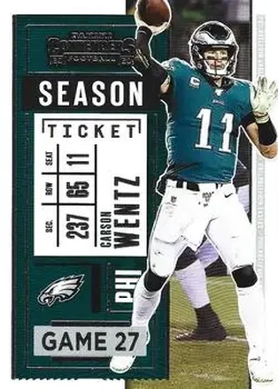 2020 Panini Contenders #26 - Carson Wentz - Philadelphia Eagles