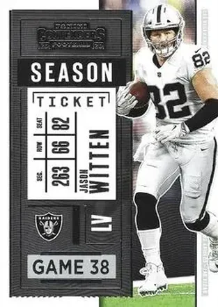 2020 Panini Contenders #30 - Jason Witten - Las Vegas Raiders