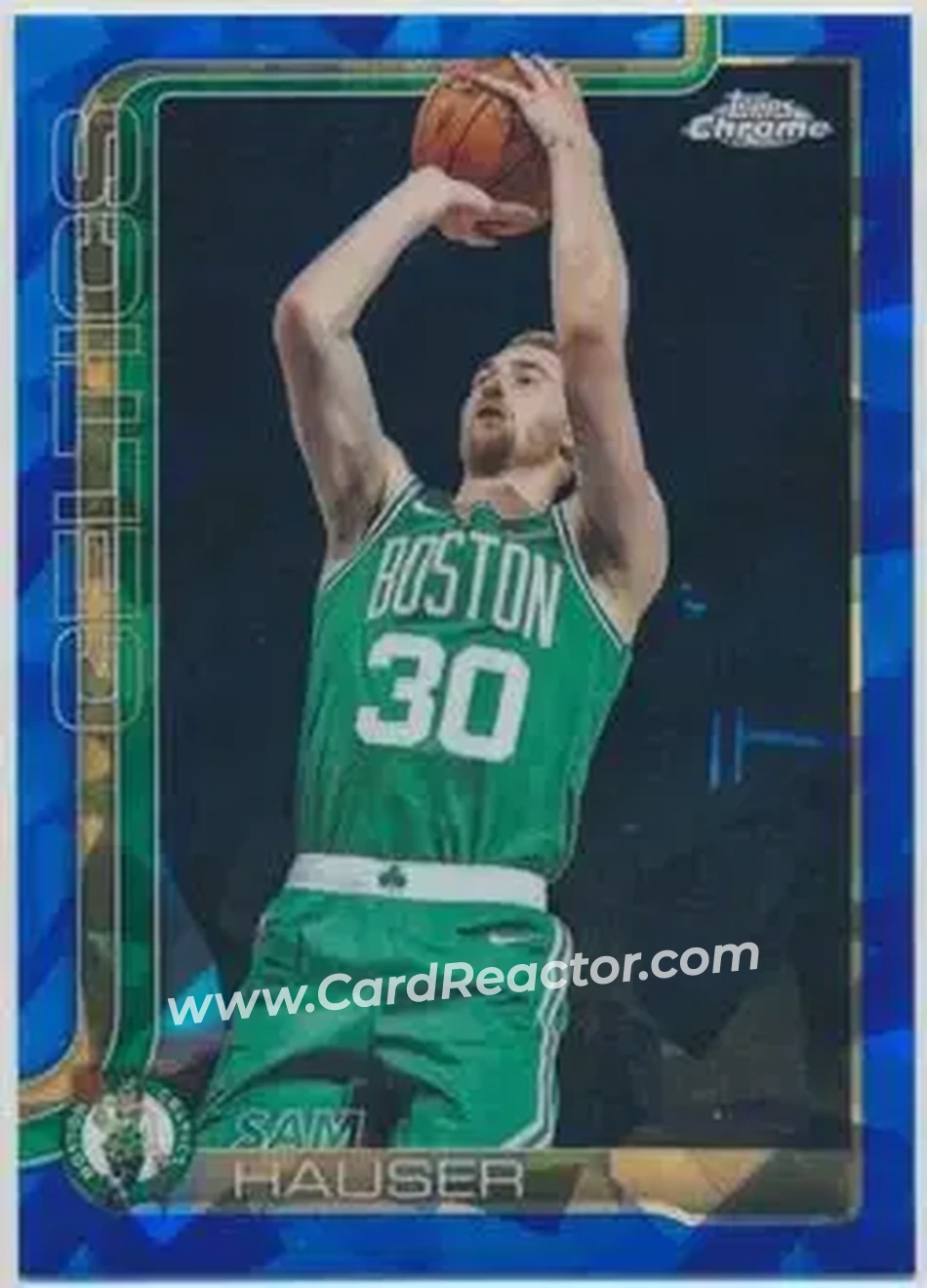 2025-26 Topps Chrome Sapphire Edition #14 - Sam Hauser - Boston Celtics - Front