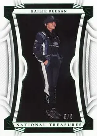 2023 Panini National Treasures - Green #29 - Hailie Deegan - ThorSport Racing