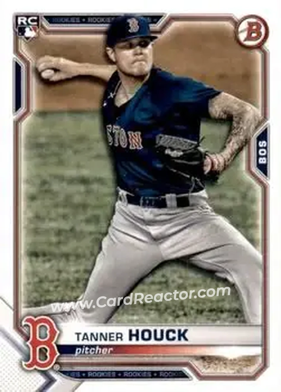2021 Bowman #21 - Tanner Houck - Boston Red Sox - Front