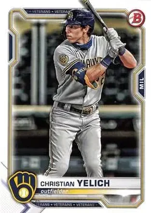 2021 Bowman #24 - Christian Yelich - Milwaukee Brewers