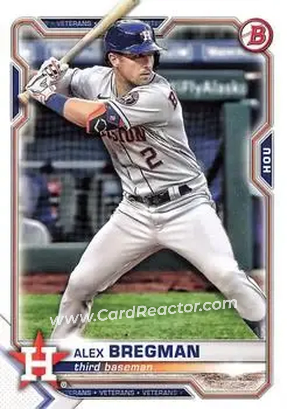 2021 Bowman #25 - Alex Bregman - Houston Astros - Front
