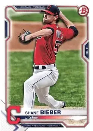 2021 Bowman #28 - Shane Bieber - Cleveland Indians