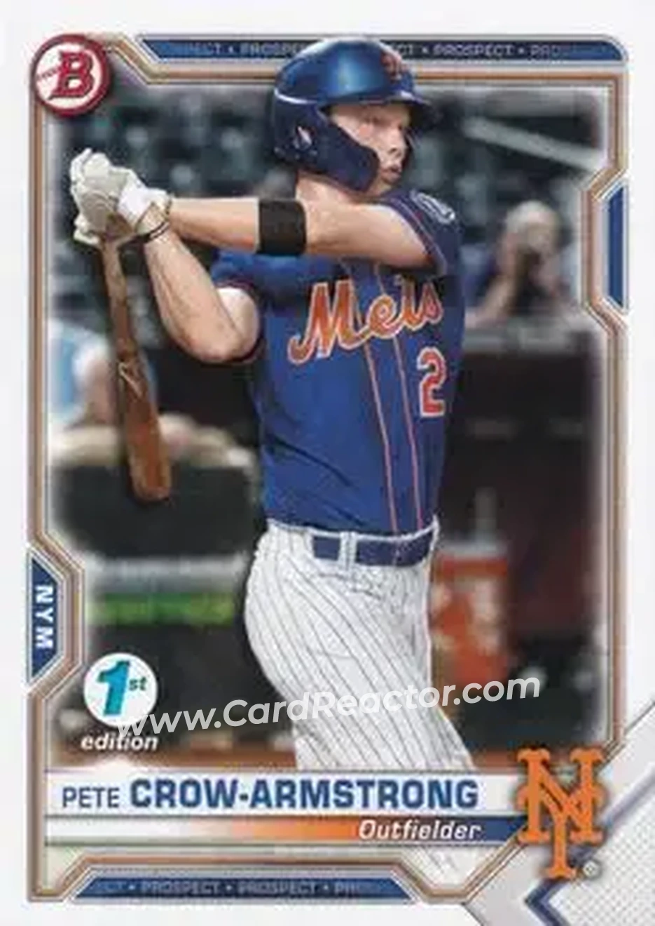 2021 Bowman 1st Edition #BFE-22 - Pete Crow-Armstrong - New York Mets - Front