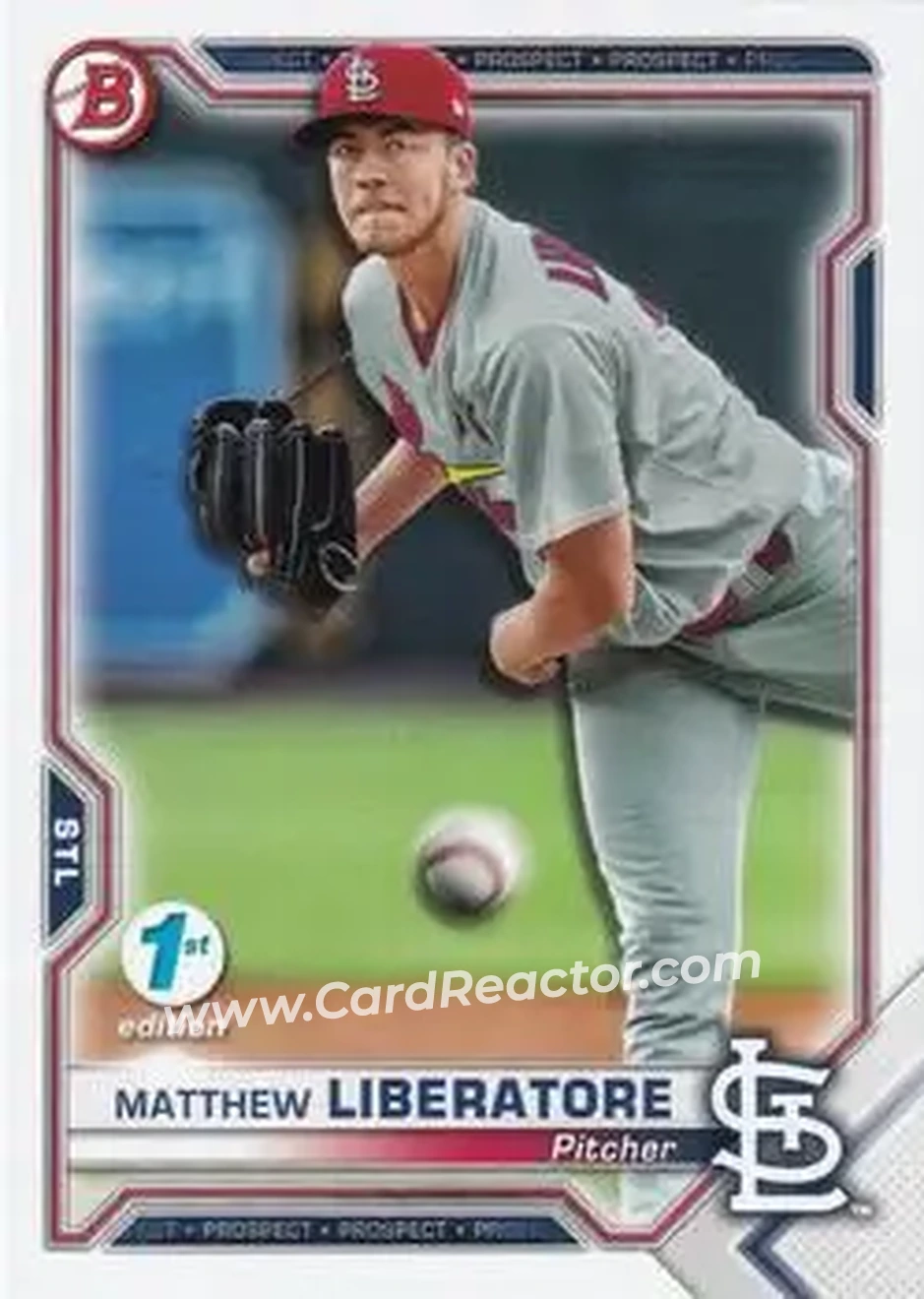 2021 Bowman 1st Edition #BFE-29 - Matthew Liberatore - St. Louis Cardinals - Front