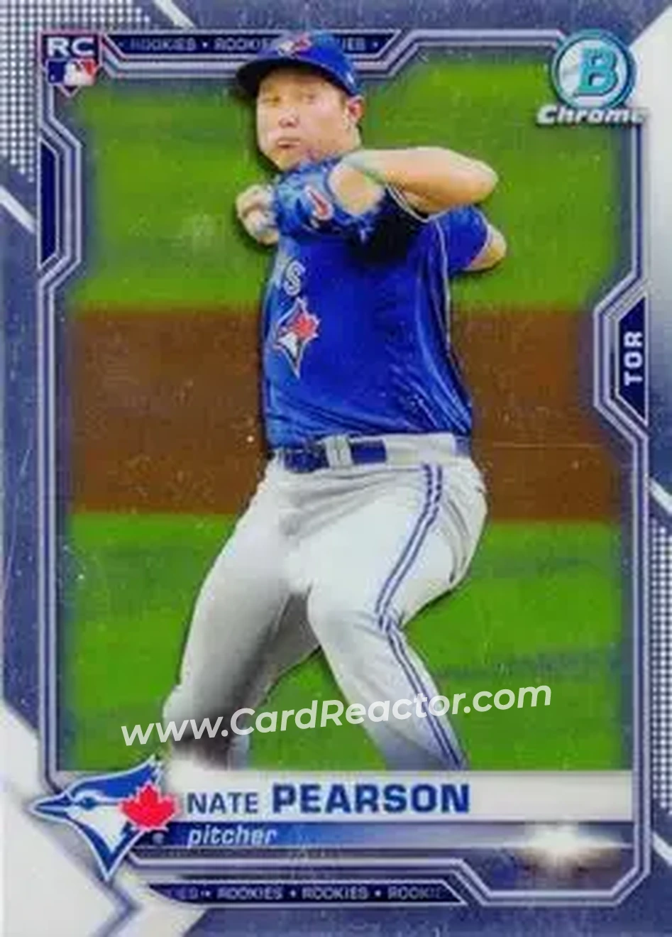 2021 Bowman Chrome #17 - Nate Pearson - Toronto Blue Jays - Front