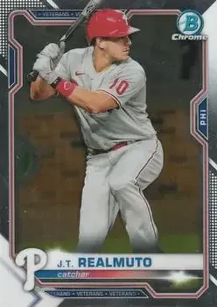 2021 Bowman Chrome #18 - J.T. Realmuto - Philadelphia Phillies