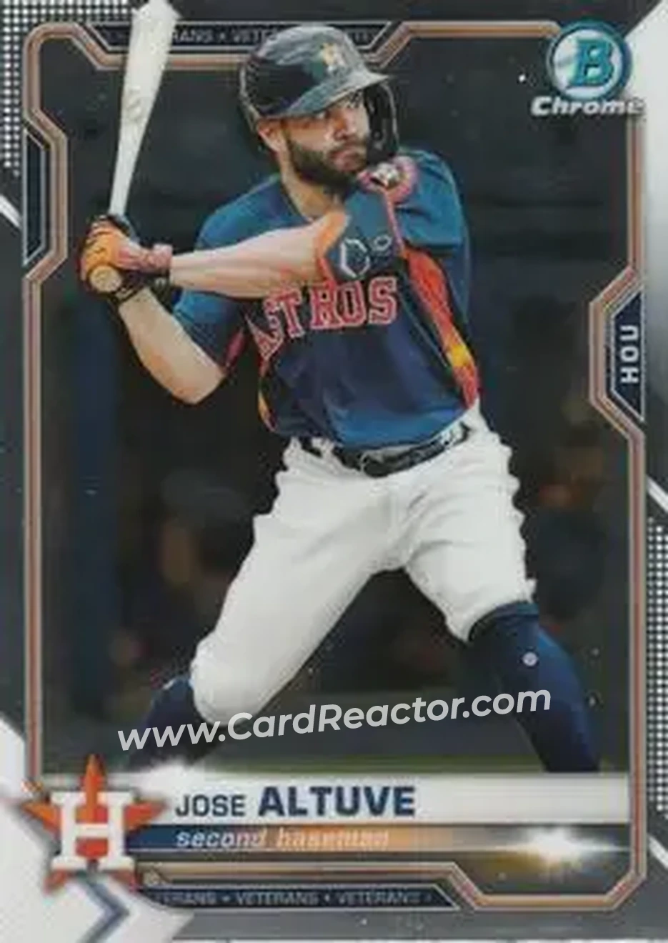 2021 Bowman Chrome #24 - Jose Altuve - Houston Astros - Front