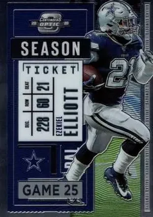 2020 Panini Contenders Optic #17 - Ezekiel Elliott - Dallas Cowboys