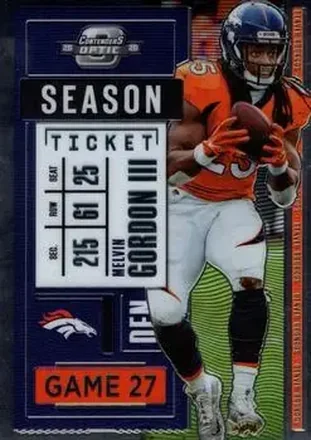 2020 Panini Contenders Optic #19 - Melvin Gordon III - Denver Broncos