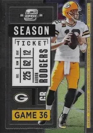 2020 Panini Contenders Optic #21 - Aaron Rodgers - Green Bay Packers