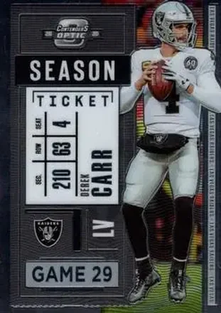 2020 Panini Contenders Optic #31 - Derek Carr - Las Vegas Raiders
