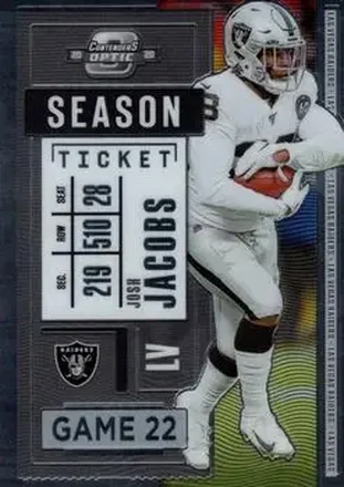 2020 Panini Contenders Optic #32 - Josh Jacobs - Las Vegas Raiders