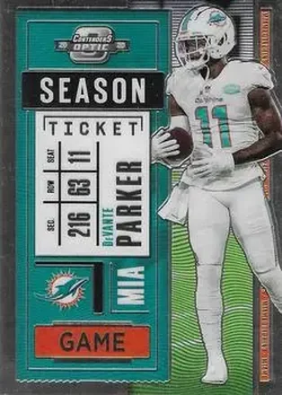 2020 Panini Contenders Optic #36 - DeVante Parker - Miami Dolphins