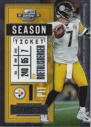 2020 Panini Contenders Optic #48 - Ben Roethlisberger - Pittsburgh Steelers