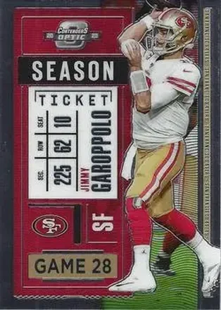 2020 Panini Contenders Optic #50 - Jimmy Garoppolo - San Francisco 49ers