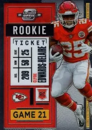 2020 Panini Contenders Optic #68 - Clyde Edwards-Helaire - Kansas City Chiefs
