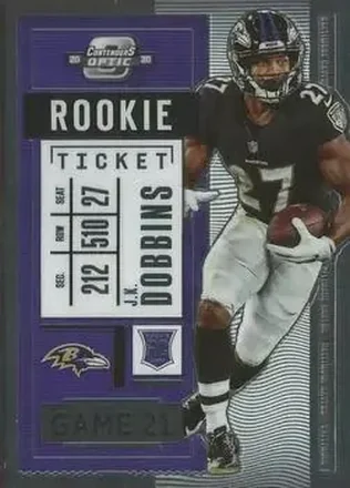 2020 Panini Contenders Optic #74 - J.K. Dobbins - Baltimore Ravens