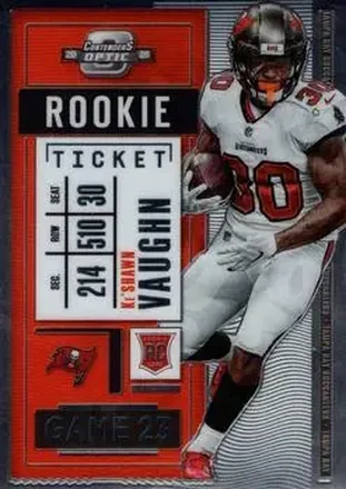 2020 Panini Contenders Optic #88 - Ke'Shawn Vaughn - Tampa Bay Buccaneers