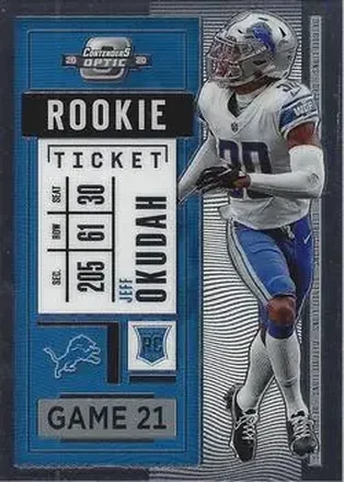 2020 Panini Contenders Optic #98 - Jeff Okudah - Detroit Lions