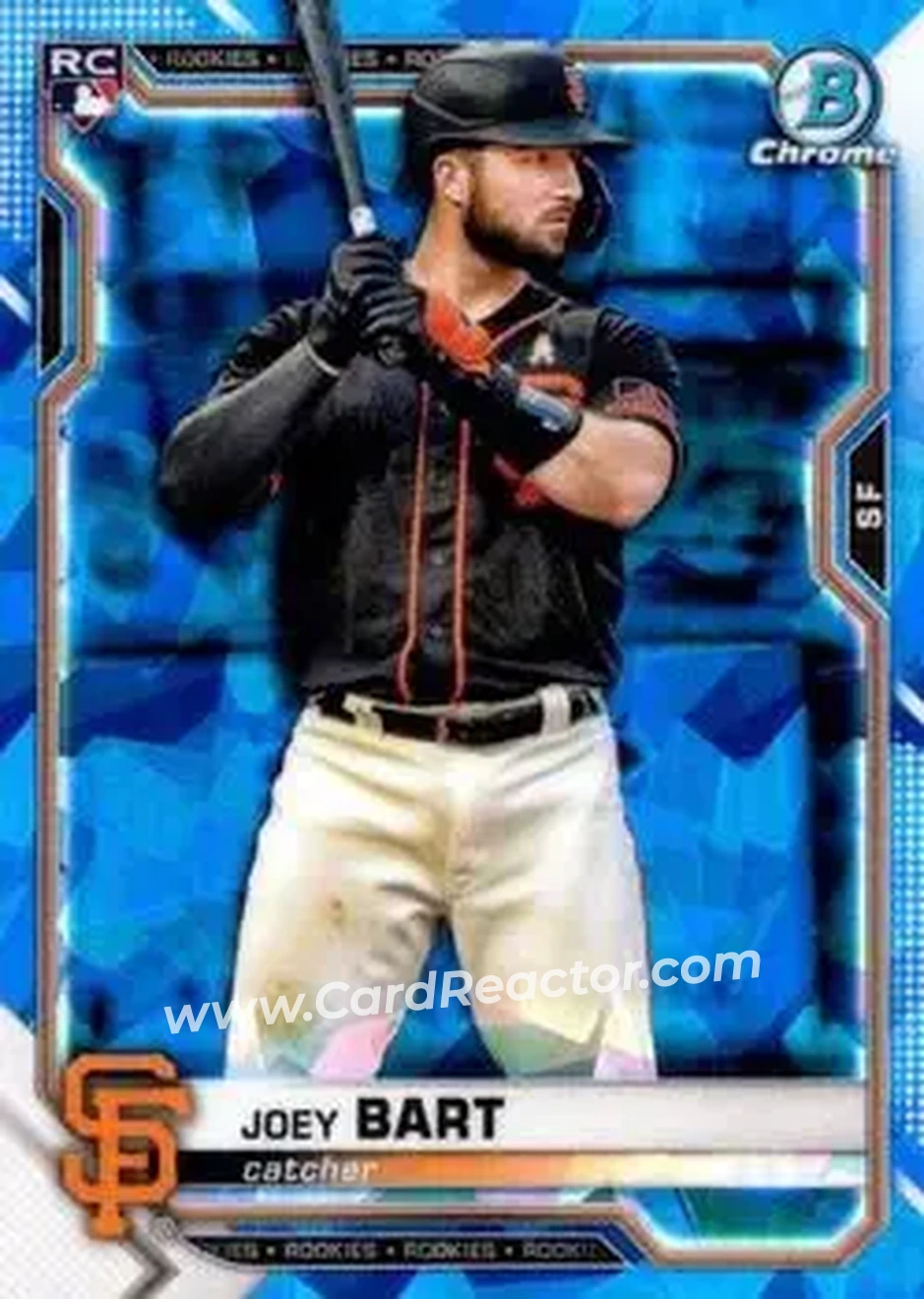 2021 Bowman Chrome Sapphire Edition #23 - Joey Bart - San Francisco Giants - Front