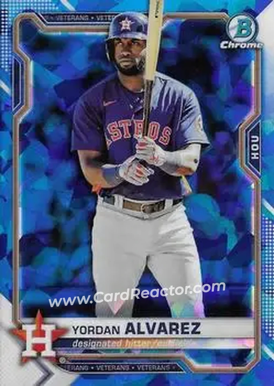 2021 Bowman Chrome Sapphire Edition #26 - Yordan Alvarez - Houston Astros - Front