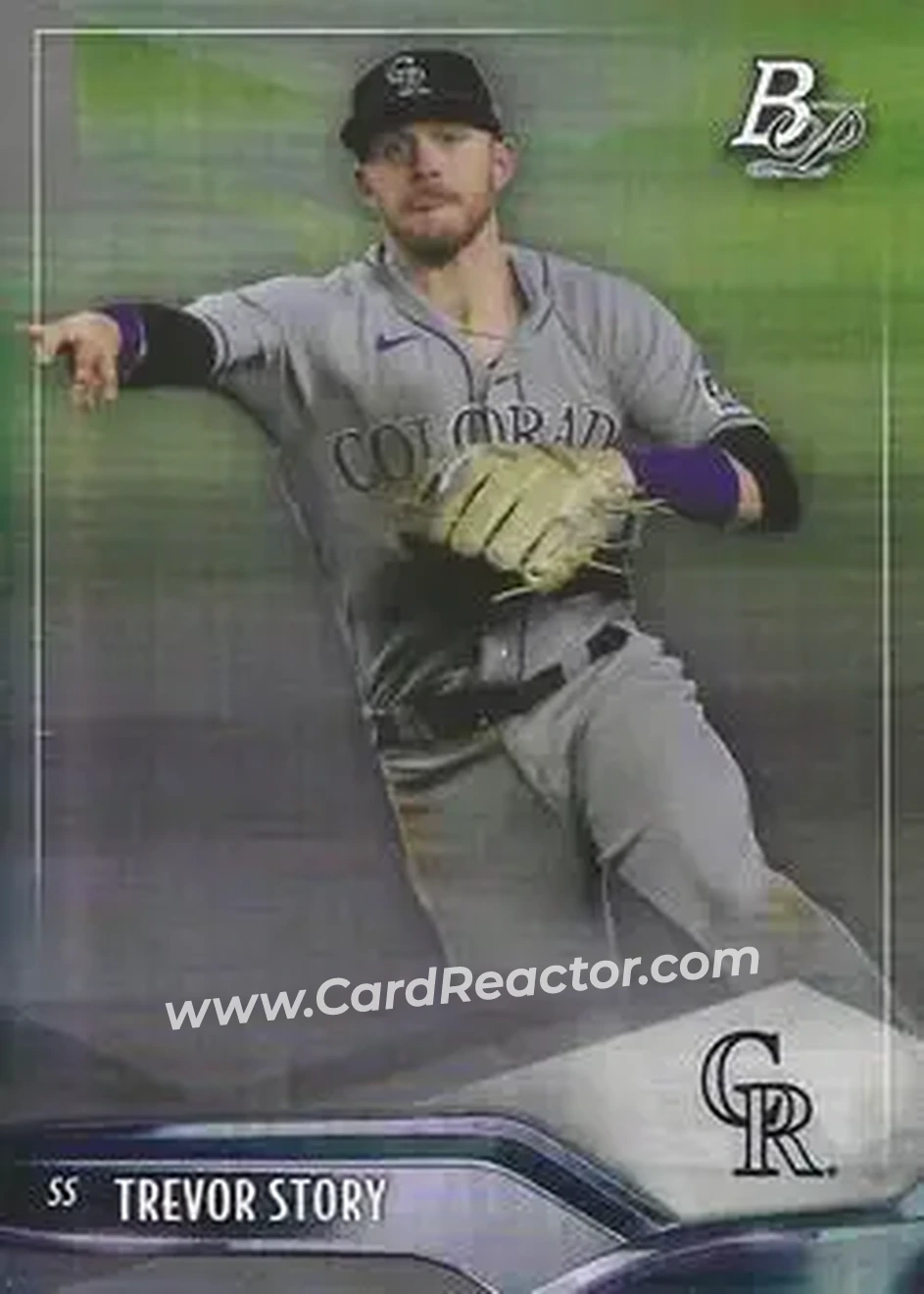 2021 Bowman Platinum #25 - Trevor Story - Colorado Rockies - Front 2021 Bowman Platinum #25 - Trevor Story - Colorado Rockies - Front