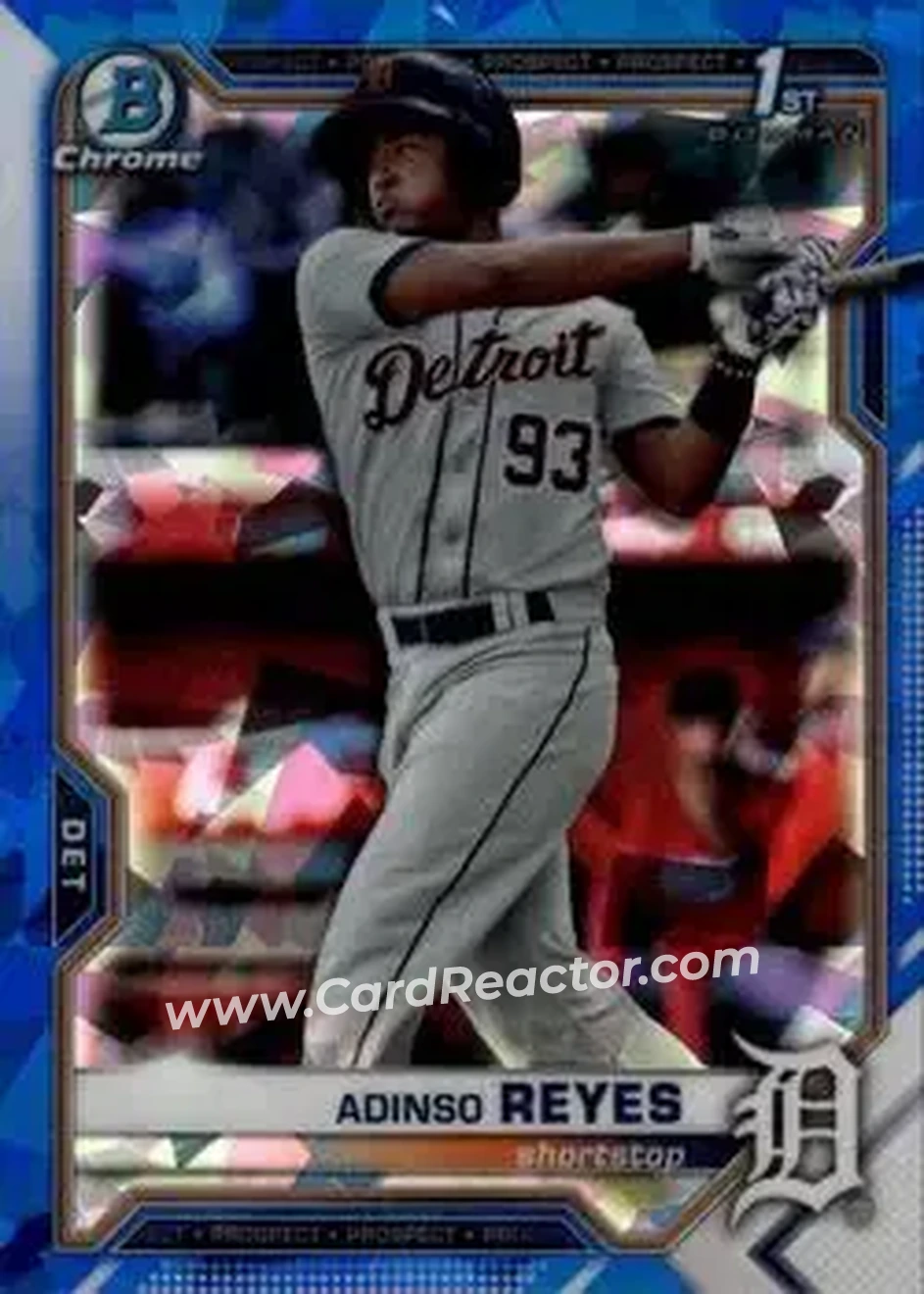 2021 Bowman Sapphire Edition #BCP-21 - Adinso Reyes - Detroit Tigers - Front