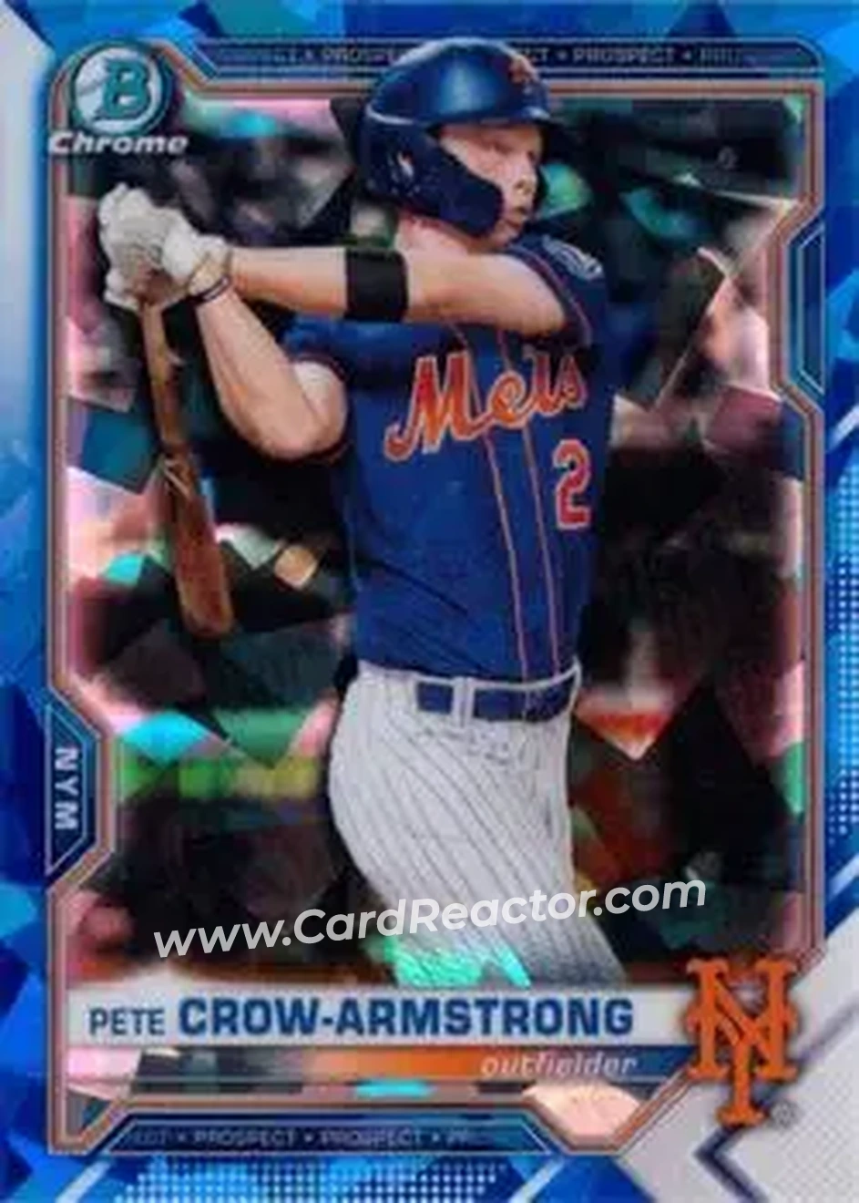 2021 Bowman Sapphire Edition #BCP-22 - Pete Crow-Armstrong - New York Mets - Front