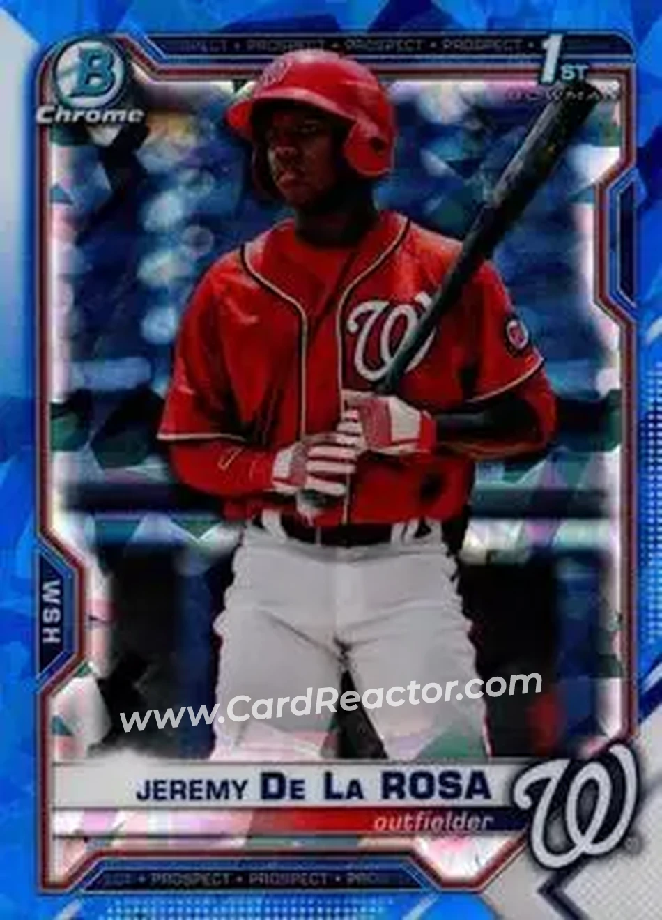 2021 Bowman Sapphire Edition #BCP-25 - Jeremy De La Rosa - Washington Nationals - Front