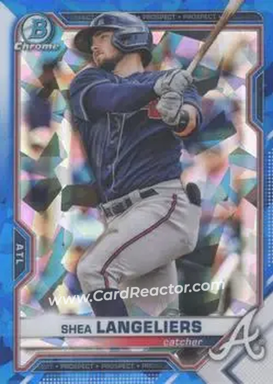 2021 Bowman Sapphire Edition #BCP-28 - Shea Langeliers - Atlanta Braves - Front 2021 Bowman Sapphire Edition #BCP-28 - Shea Langeliers - Atlanta Braves - Front