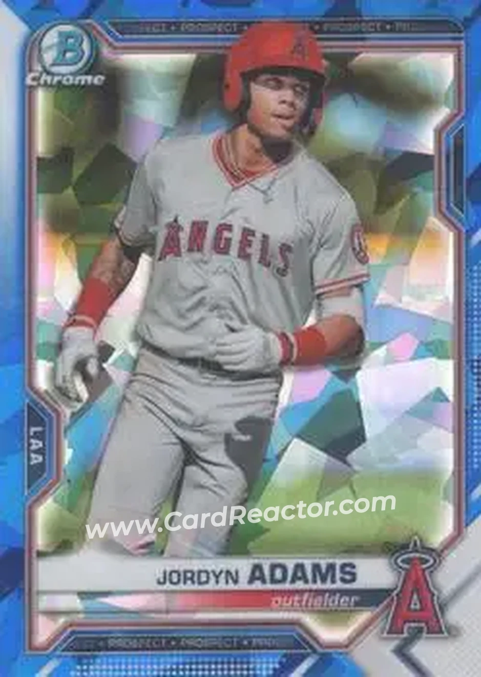 2021 Bowman Sapphire Edition #BCP-30 - Jordyn Adams - Los Angeles Angels - Front