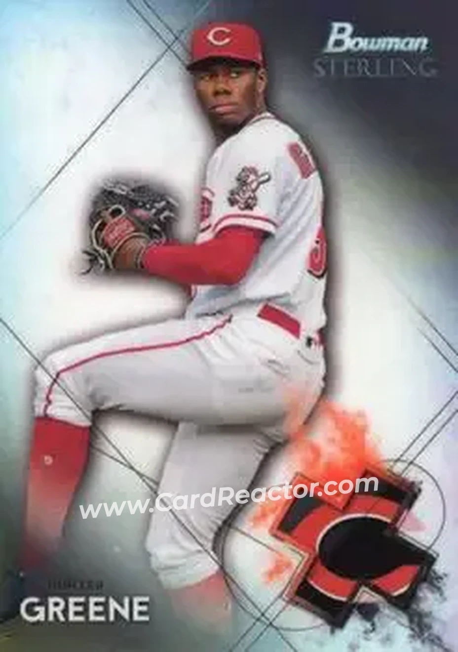 2021 Bowman Sterling #BSP-35 - Hunter Greene - Cincinnati Reds - Front 2021 Bowman Sterling #BSP-35 - Hunter Greene - Cincinnati Reds - Front