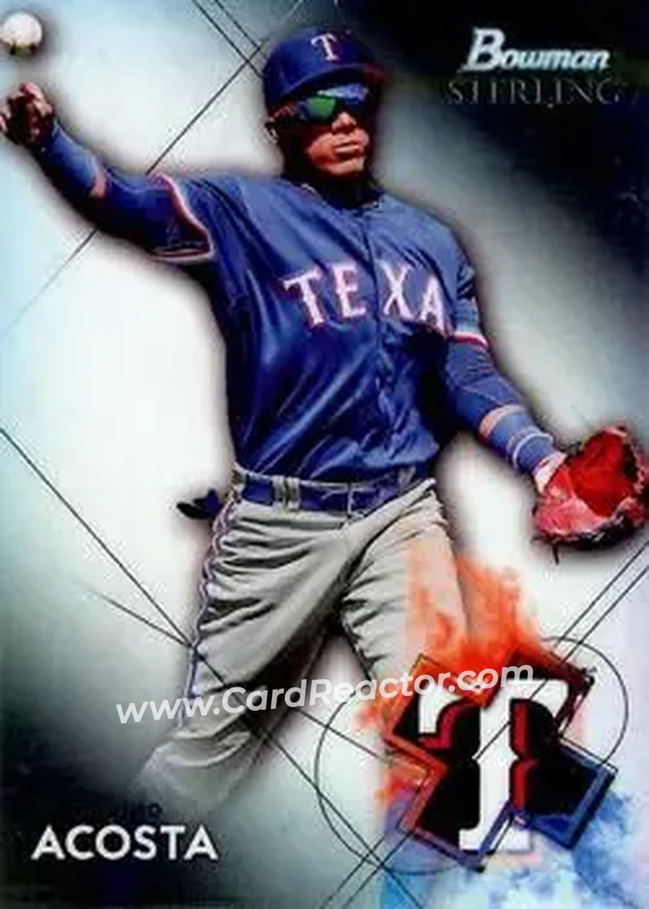 2021 Bowman Sterling #BSP-48 - Maximo Acosta - Texas Rangers - Front