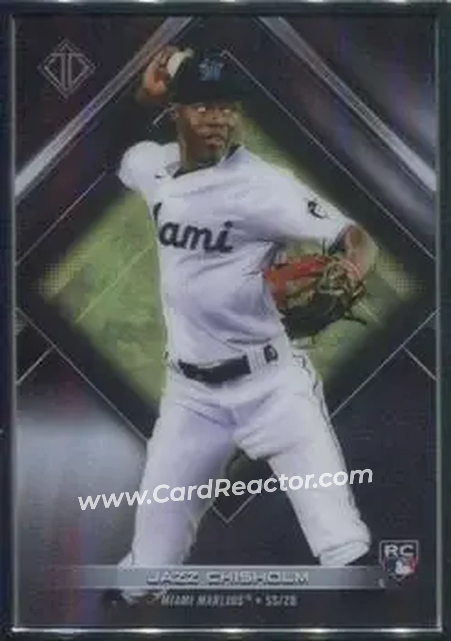 2021 Bowman Transcendent Collection #25 - Jazz Chisholm Jr. - Miami Marlins - Front 2021 Bowman Transcendent Collection #25 - Jazz Chisholm Jr. - Miami Marlins - Front