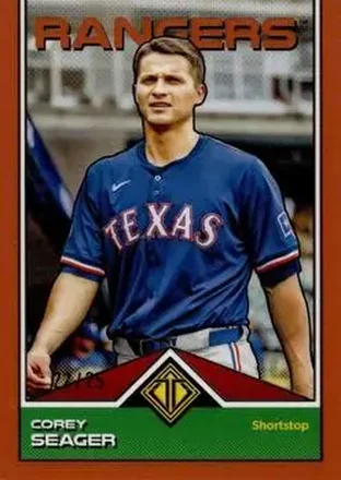 2024 Topps Transcendent Collection - Orange Refractor #8 - Corey Seager - Texas Rangers