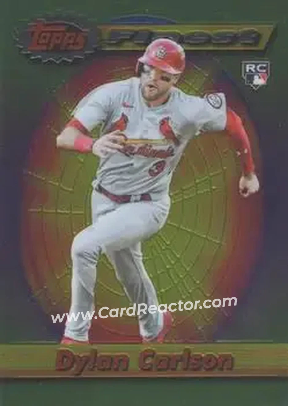 2021 Finest Flashbacks #21 - Dylan Carlson - St. Louis Cardinals - Front