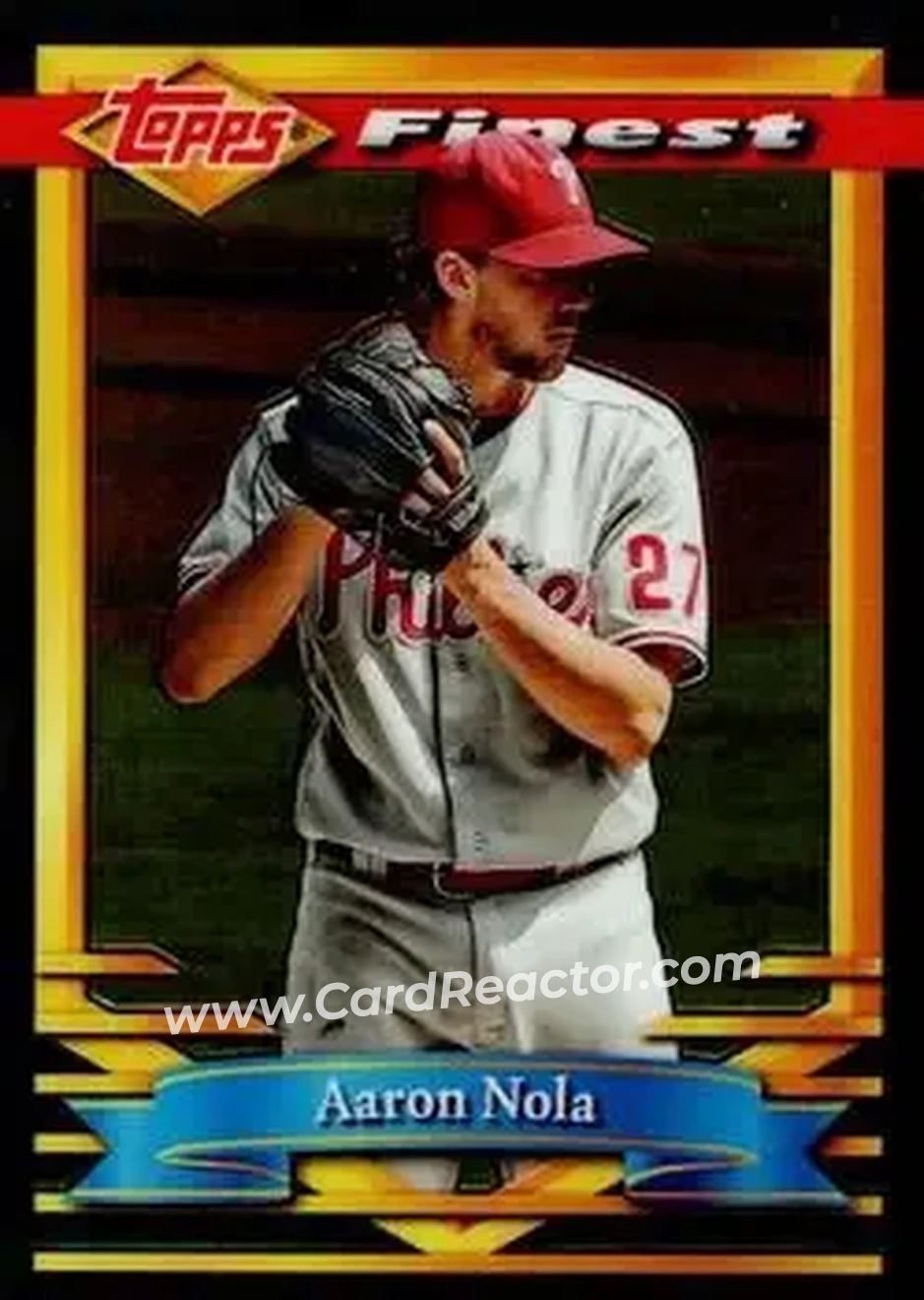 2021 Finest Flashbacks #23 - Aaron Nola - Philadelphia Phillies - Front
