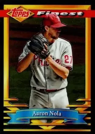2021 Finest Flashbacks #23 - Aaron Nola - Philadelphia Phillies