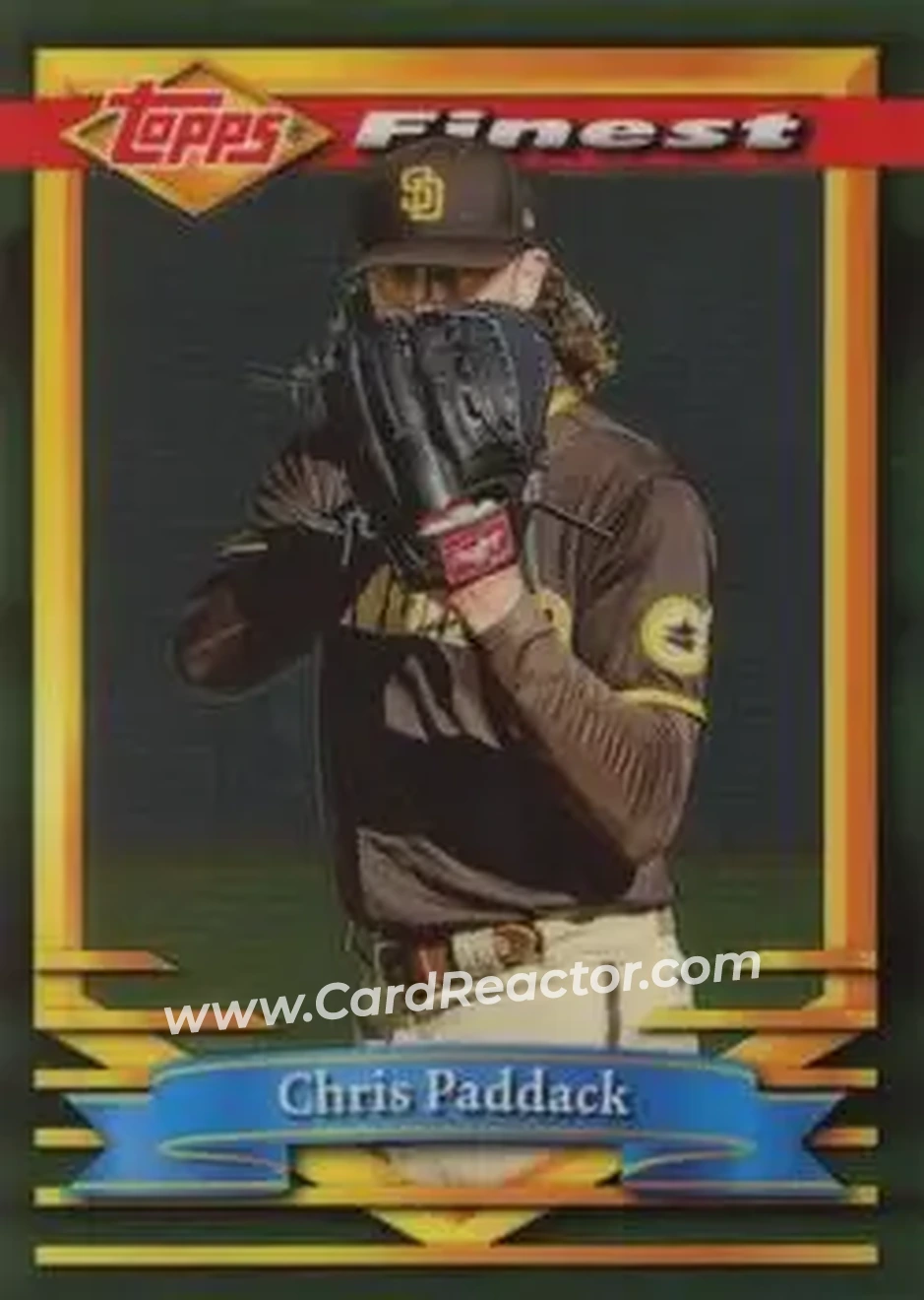 2021 Finest Flashbacks #24 - Chris Paddack - San Diego Padres - Front