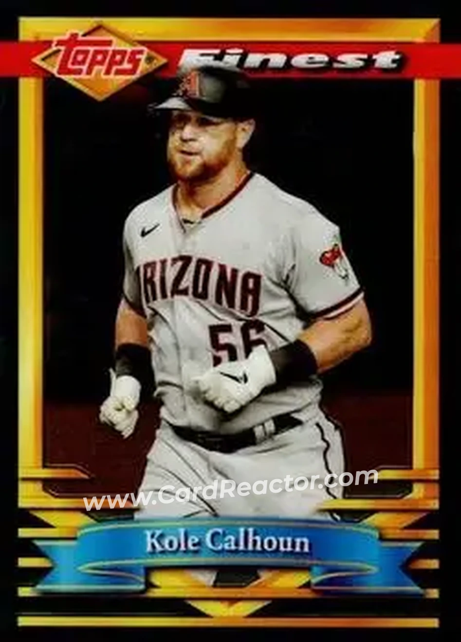 2021 Finest Flashbacks #30 - Kole Calhoun - Arizona Diamondbacks - Front