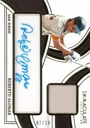 2023 Panini Immaculate Collection - Immaculate Clear Signature Materials #ICB-RA - Roberto Alomar - San Diego Padres