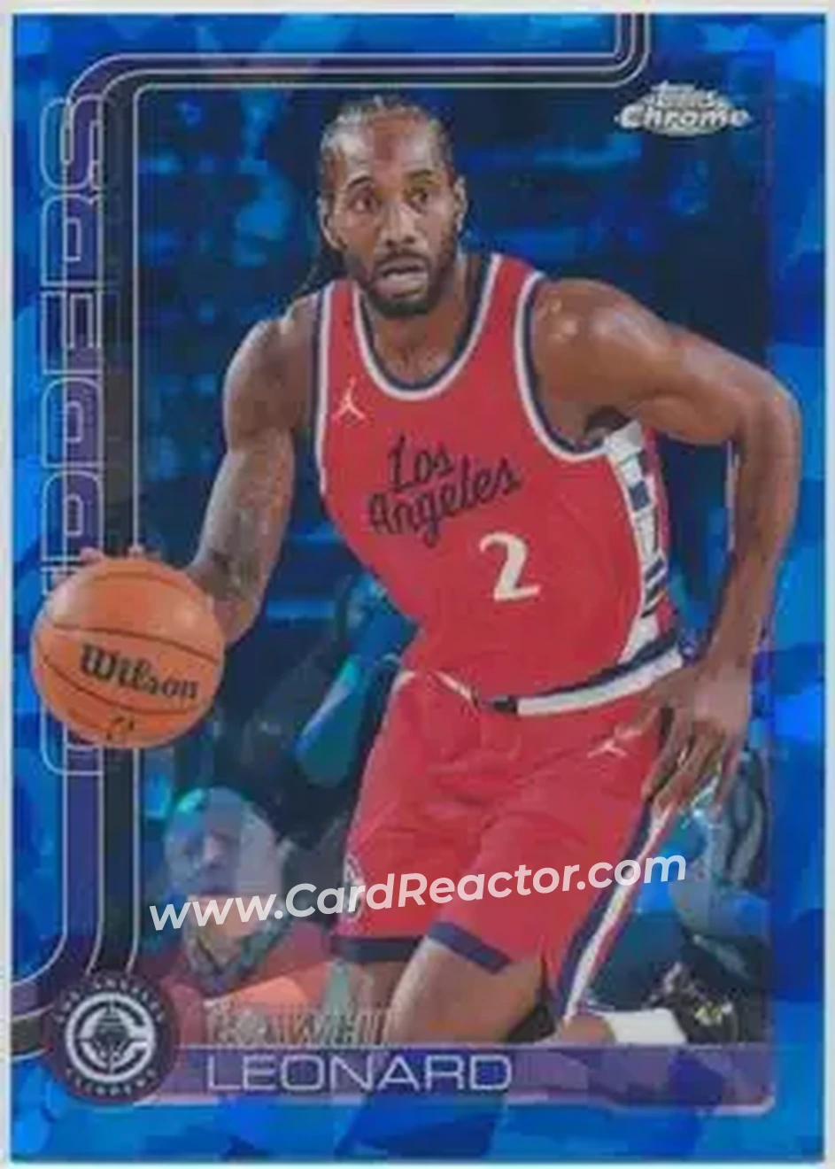 2025-26 Topps Chrome Sapphire Edition #44 - Kawhi Leonard - Los Angeles Clippers - Front