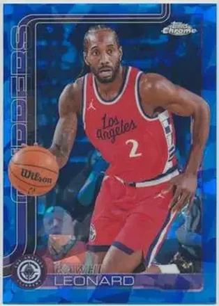2025-26 Topps Chrome Sapphire Edition #44 - Kawhi Leonard - Los Angeles Clippers