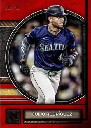 2025 Topps Museum Collection - Ruby #8 - Julio Rodríguez - Seattle Mariners