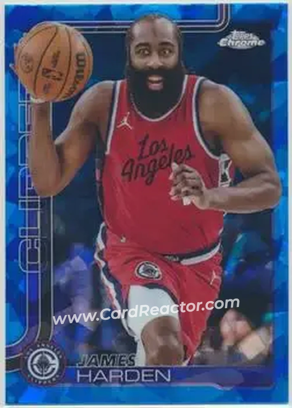 2025-26 Topps Chrome Sapphire Edition #54 - James Harden - Los Angeles Clippers - Front