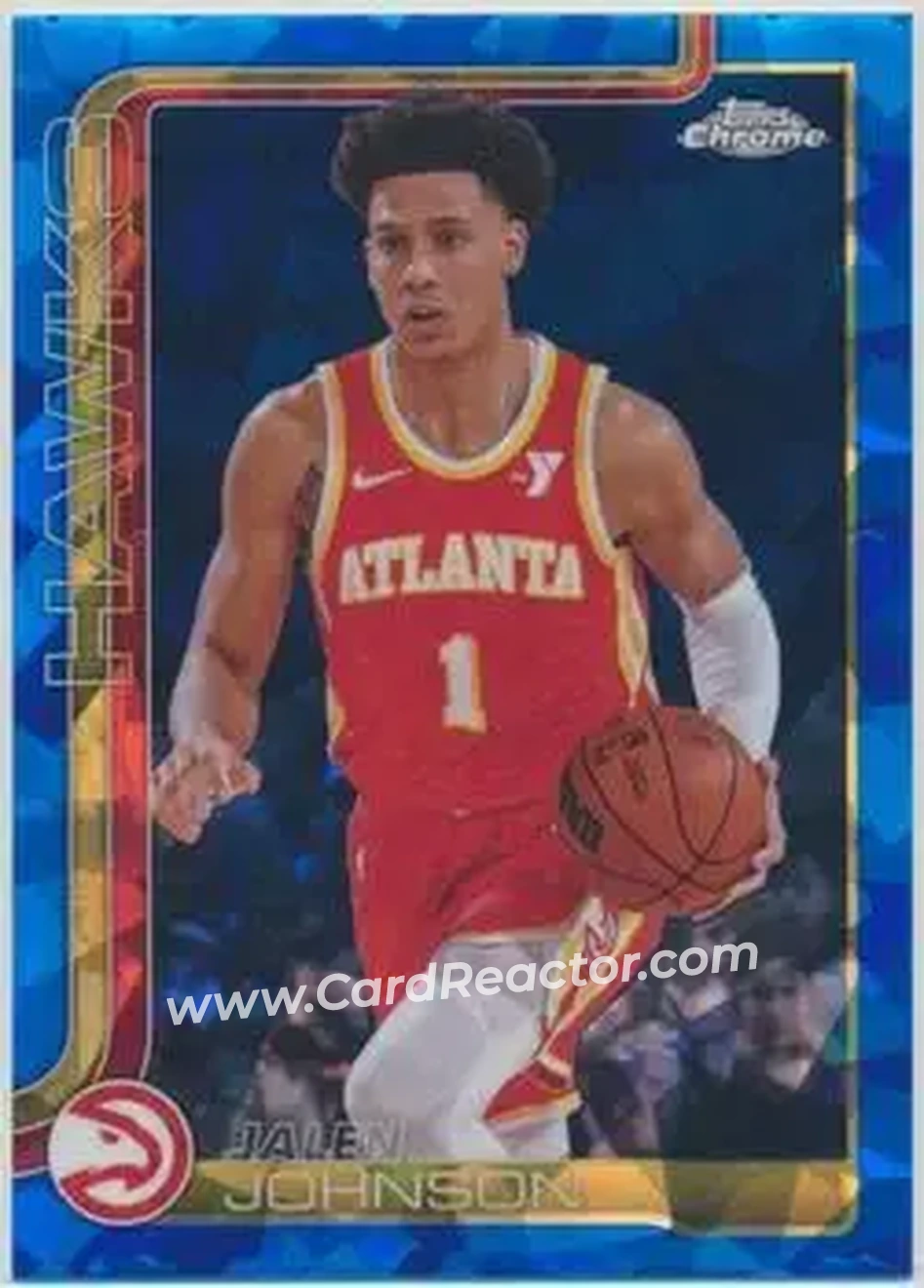 2025-26 Topps Chrome Sapphire Edition #56 - Jalen Johnson - Atlanta Hawks - Front
